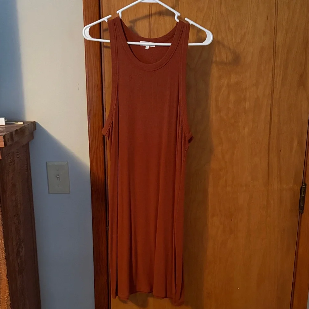 Ultra Flirt Ribbed Rust Top - Picture 1 of 4